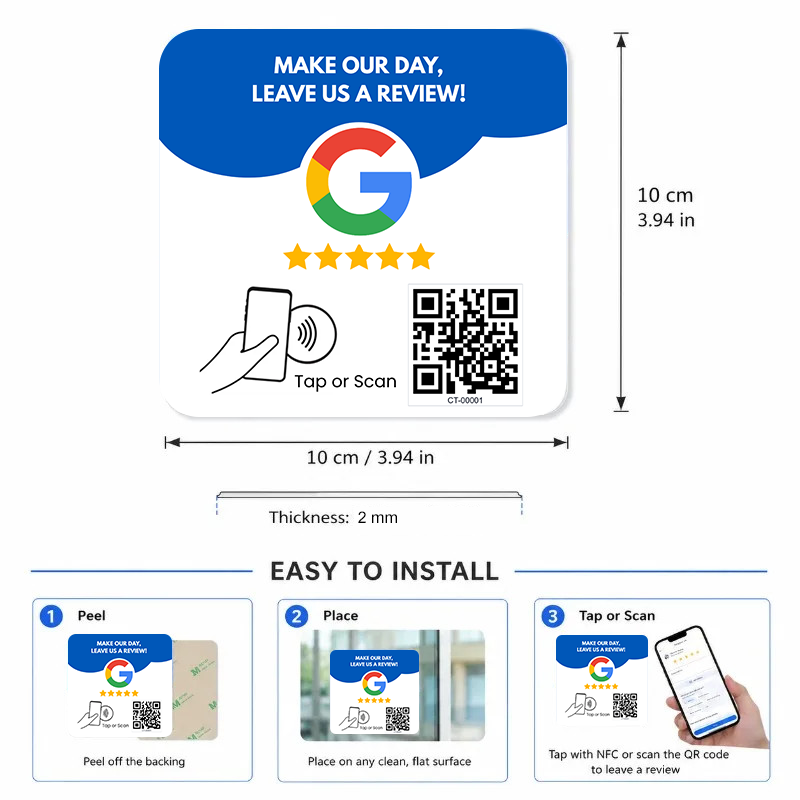 Google Review Card Plates - Foto 2